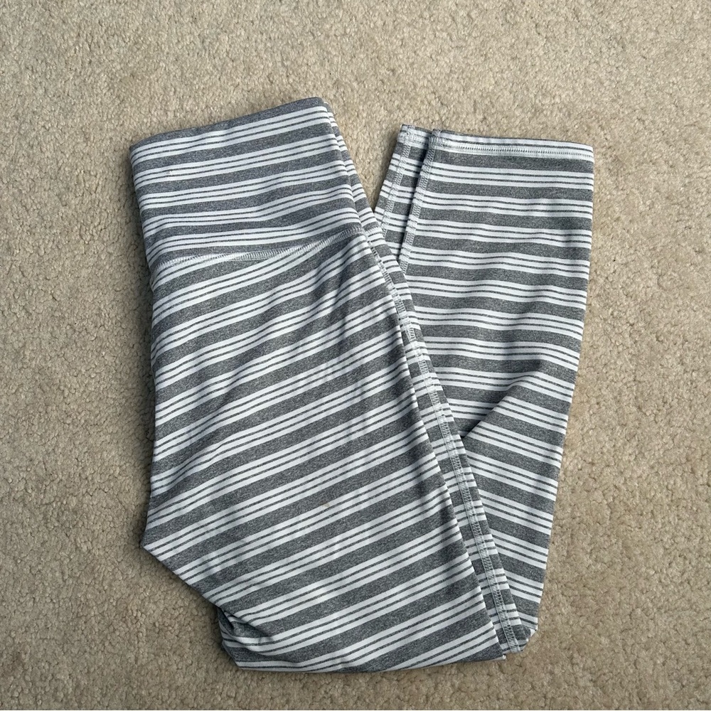 ATHLETA Striped Cropped Leggings